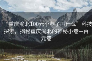 “重慶渝北100元小巷子叫什么”科技探索，揭秘重慶渝北的神秘小巷—百元巷