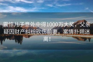震驚兒子意外中得1000萬(wàn)大獎，父親疑因財產(chǎn)糾紛砍傷前妻，案情撲朔迷離！