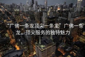 “廣佛一條龍頂尖一條龍”廣佛一條龍，頂尖服務(wù)的獨特魅力