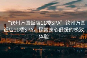 “欽州萬(wàn)國飯店11樓SPA”欽州萬(wàn)國飯店11樓SPA，探索身心舒緩的極致體驗