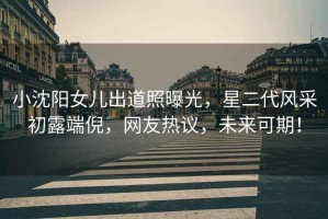 小沈陽(yáng)女兒出道照曝光，星二代風(fēng)采初露端倪，網(wǎng)友熱議，未來(lái)可期！
