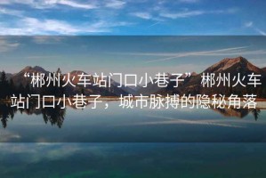 “郴州火車(chē)站門(mén)口小巷子”郴州火車(chē)站門(mén)口小巷子，城市脈搏的隱秘角落