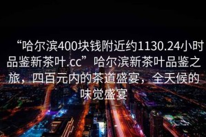 “哈爾濱400塊錢(qián)附近約1130.24小時(shí)品鑒新茶葉.cc”哈爾濱新茶葉品鑒之旅，四百元內的茶道盛宴，全天候的味覺(jué)盛宴