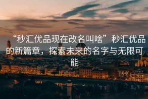 “秒匯優(yōu)品現在改名叫啥”秒匯優(yōu)品的新篇章，探索未來(lái)的名字與無(wú)限可能