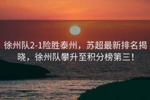 徐州隊2-1險勝泰州，蘇超最新排名揭曉，徐州隊攀升至積分榜第三！