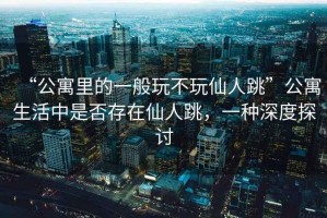 “公寓里的一般玩不玩仙人跳”公寓生活中是否存在仙人跳，一種深度探討