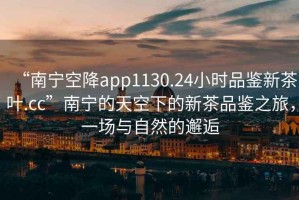 “南寧空降app1130.24小時(shí)品鑒新茶葉.cc”南寧的天空下的新茶品鑒之旅，一場(chǎng)與自然的邂逅