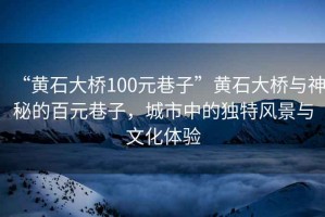 “黃石大橋100元巷子”黃石大橋與神秘的百元巷子，城市中的獨特風(fēng)景與文化體驗