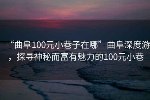 “曲阜100元小巷子在哪”曲阜深度游，探尋神秘而富有魅力的100元小巷