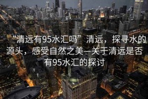 “清遠有95水匯嗎”清遠，探尋水的源頭，感受自然之美—關(guān)于清遠是否有95水匯的探討