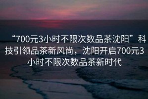 “700元3小時(shí)不限次數品茶沈陽(yáng)”科技引領(lǐng)品茶新風(fēng)尚，沈陽(yáng)開(kāi)啟700元3小時(shí)不限次數品茶新時(shí)代