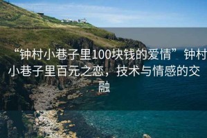 “鐘村小巷子里100塊錢(qián)的愛(ài)情”鐘村小巷子里百元之戀，技術(shù)與情感的交融