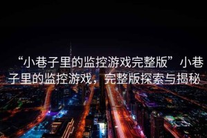 “小巷子里的監控游戲完整版”小巷子里的監控游戲，完整版探索與揭秘
