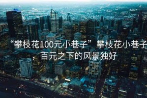 “攀枝花100元小巷子”攀枝花小巷子，百元之下的風(fēng)景獨好
