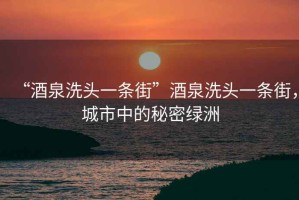 “酒泉洗頭一條街”酒泉洗頭一條街，城市中的秘密綠洲