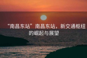 “南昌東站”南昌東站，新交通樞紐的崛起與展望