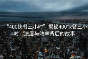 “400快餐三小時(shí)”揭秘400快餐三小時(shí)，速度與效率背后的故事