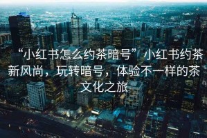 “小紅書(shū)怎么約茶暗號”小紅書(shū)約茶新風(fēng)尚，玩轉暗號，體驗不一樣的茶文化之旅