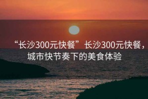 “長(cháng)沙300元快餐”長(cháng)沙300元快餐，城市快節奏下的美食體驗