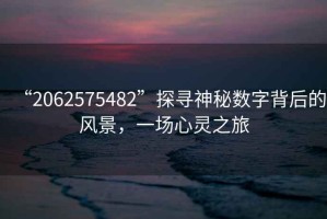 “2062575482”探尋神秘數字背后的風(fēng)景，一場(chǎng)心靈之旅