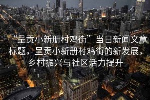 “呈貢小新冊村雞街”當日新聞文章標題，呈貢小新冊村雞街的新發(fā)展，鄉村振興與社區活力提升