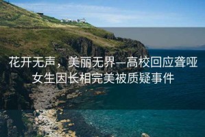 花開(kāi)無(wú)聲，美麗無(wú)界—高?；貞@啞女生因長(cháng)相完美被質(zhì)疑事件