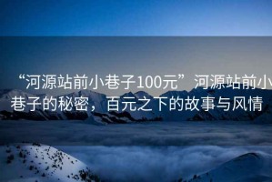 “河源站前小巷子100元”河源站前小巷子的秘密，百元之下的故事與風(fēng)情