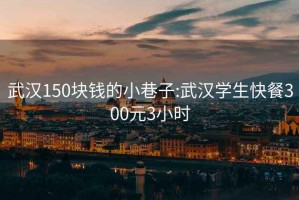 武漢150塊錢(qián)的小巷子:武漢學(xué)生快餐300元3小時(shí)
