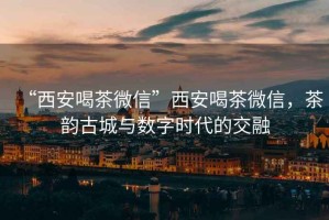 “西安喝茶微信”西安喝茶微信，茶韻古城與數字時(shí)代的交融