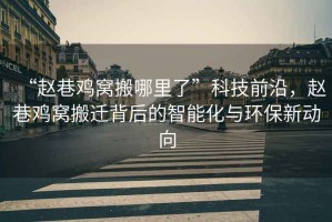 “趙巷雞窩搬哪里了”科技前沿，趙巷雞窩搬遷背后的智能化與環(huán)保新動(dòng)向