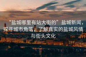 “鹽城哪里有站大街的”鹽城新聞，探尋城市角落，了解真實(shí)的鹽城風(fēng)情與街頭文化