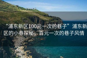 “浦東新區100元一次的巷子”浦東新區的小巷探秘，百元一次的巷子風(fēng)情