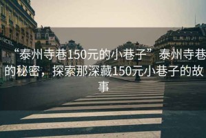 “泰州寺巷150元的小巷子”泰州寺巷的秘密，探索那深藏150元小巷子的故事
