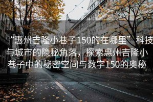 “惠州吉隆小巷子150的在哪里”科技與城市的隱秘角落，探索惠州吉隆小巷子中的秘密空間與數字150的奧秘