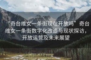 “奇臺維女一條街現在開(kāi)放嗎”奇臺維女一條街數字化改造與現狀探訪(fǎng)，開(kāi)放運營(yíng)及未來(lái)展望