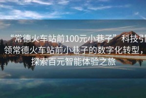 “常德火車(chē)站前100元小巷子”科技引領(lǐng)常德火車(chē)站前小巷子的數字化轉型，探索百元智能體驗之旅