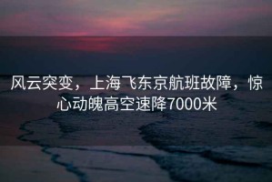 風(fēng)云突變，上海飛東京航班故障，驚心動(dòng)魄高空速降7000米
