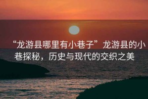 “龍游縣哪里有小巷子”龍游縣的小巷探秘，歷史與現代的交織之美