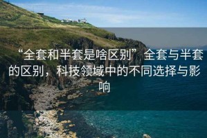 “全套和半套是啥區別”全套與半套的區別，科技領(lǐng)域中的不同選擇與影響