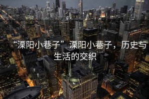 “溧陽(yáng)小巷子”溧陽(yáng)小巷子，歷史與生活的交織