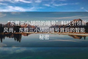 “東勝三小胡同的暗號”科技引領(lǐng)新風(fēng)尚，東勝三小胡同暗號背后的智能秘密