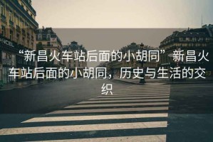 “新昌火車(chē)站后面的小胡同”新昌火車(chē)站后面的小胡同，歷史與生活的交織