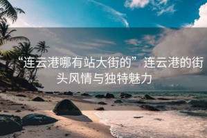 “連云港哪有站大街的”連云港的街頭風(fēng)情與獨特魅力