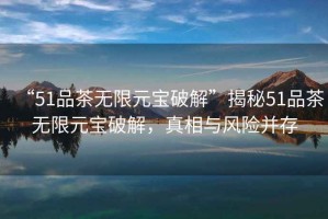 “51品茶無(wú)限元寶破解”揭秘51品茶無(wú)限元寶破解，真相與風(fēng)險并存