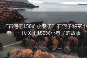 “石河子150的小巷子”石河子秘密小巷，一段關(guān)于150米小巷子的故事