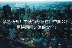 緊急通知！中使館呼吁在伊中國公民盡快回國，確保安全！