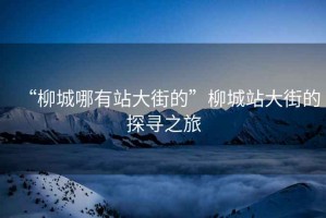 “柳城哪有站大街的”柳城站大街的探尋之旅