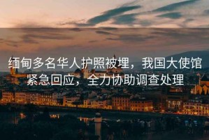 緬甸多名華人護照被埋，我國大使館緊急回應，全力協(xié)助調查處理