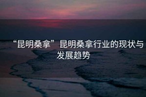 “昆明桑拿”昆明桑拿行業(yè)的現狀與發(fā)展趨勢