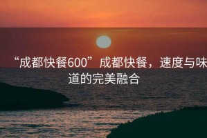 “成都快餐600”成都快餐，速度與味道的完美融合